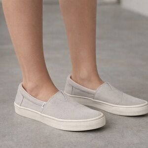 Toms Alpargata Fenix Slip On Trainer Shoes Women Size 9.5 Boat Shoes Canvas Gray